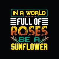 Sunflower T-shirt Design vector