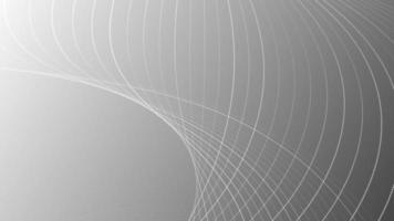 minimalistisch Graustufen elegant spiralförmig fraktal Licht Welle Bewegung Hintergrund Animation mit Weiß Partikel. voll hd und Schleifen Hintergrund. video