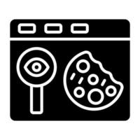 Galleta rastreo icono estilo vector