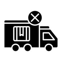 Delivery Cancelled Icon Style vector