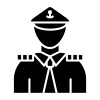 Marine Male Icon Style vector