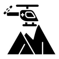 Mountain Rescue Icon Style vector