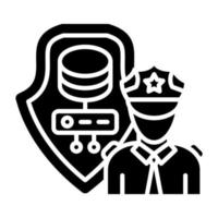 Data Protection Officer Icon Style vector