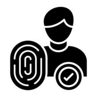 Dactyloscopic Data Icon Style vector