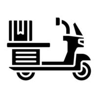 Delivery On Bike Icon Style vector