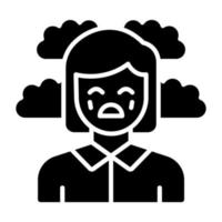 Loneliness Icon Style vector