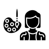 Conservator Female Icon Style vector