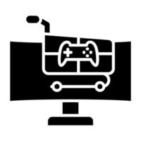 Online Game Store Marketplace Icon Style vector