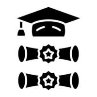 doble la licenciatura icono estilo vector