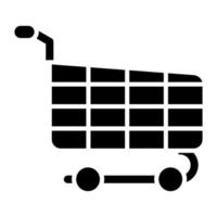 estilo de icono de carrito de compras vector