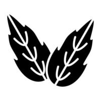 Herb Leaf Icon Style vector