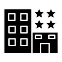 4 Star Hotel Icon Style vector