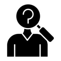 Missing Person Icon Style vector