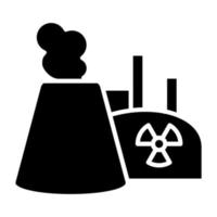 Nuclear Energy Icon Style vector