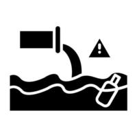 Water Pollution Icon Style vector