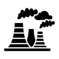 estilo de icono de contaminación del aire vector