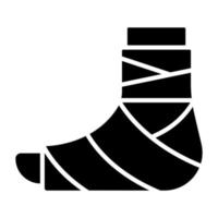 Broken Leg Icon Style vector