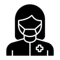 Female Surgeon Icon Style vector