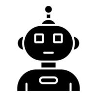 estilo de icono de robot humanoide vector