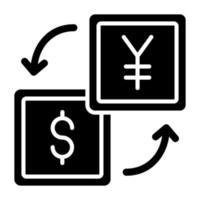 Currency Exchange Icon Style vector