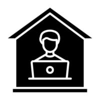 casa sentado icono estilo vector