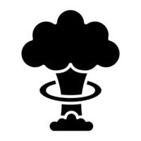 Nuclear Explosion Icon Style vector