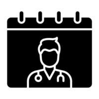 Doctor Visit Day Icon Style vector