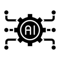 Artificial Intelligence Icon Style vector