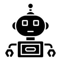 estilo de icono de robot vector