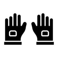 estilo de icono de guantes vector