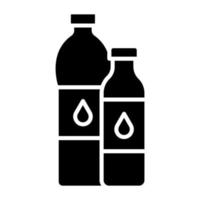 Water Bottles Icon Style vector