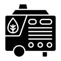 Eco Generator Icon Style vector