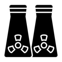 Nuclear Plant Icon Style vector