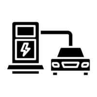 eléctrico coche estación icono estilo vector