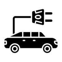 Electric Car Icon Style vector