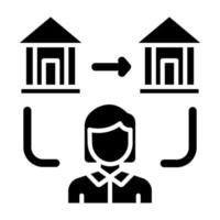 Wire Transfer Operator Icon Style vector