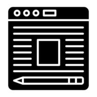 estilo de icono de blog vector