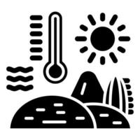 Desert Hot Weather Icon Style vector