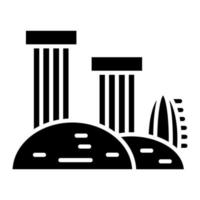 Desert Ruin Icon Style vector