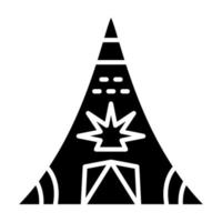 Desierto tipi icono estilo vector