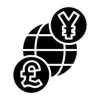 Foreign Currency Exchange Icon Style vector