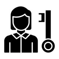 Key Accounts Icon Style vector
