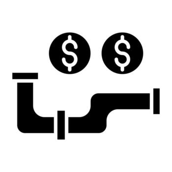 estilo de icono de tubería vector