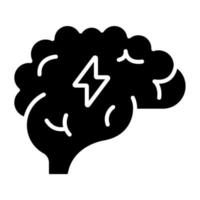 Brain Power Icon Style vector