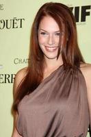 Amanda Righetti   arriving at the Women In Film 2nd Annual PreOscar Cocktail Party at the home of Peter  Tara Guber in Bel Air CA onFebruary 20 20092009 photo