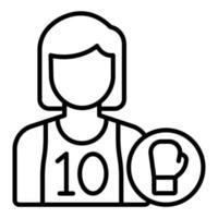 Athlete Female Icon Style vector