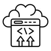 Cloud Deployment Icon Style vector
