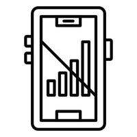 señal celular apagado icono estilo vector