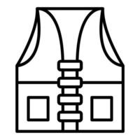 estilo de icono de chaleco salvavidas vector