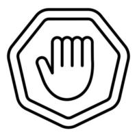 estilo de icono de señal de stop vector